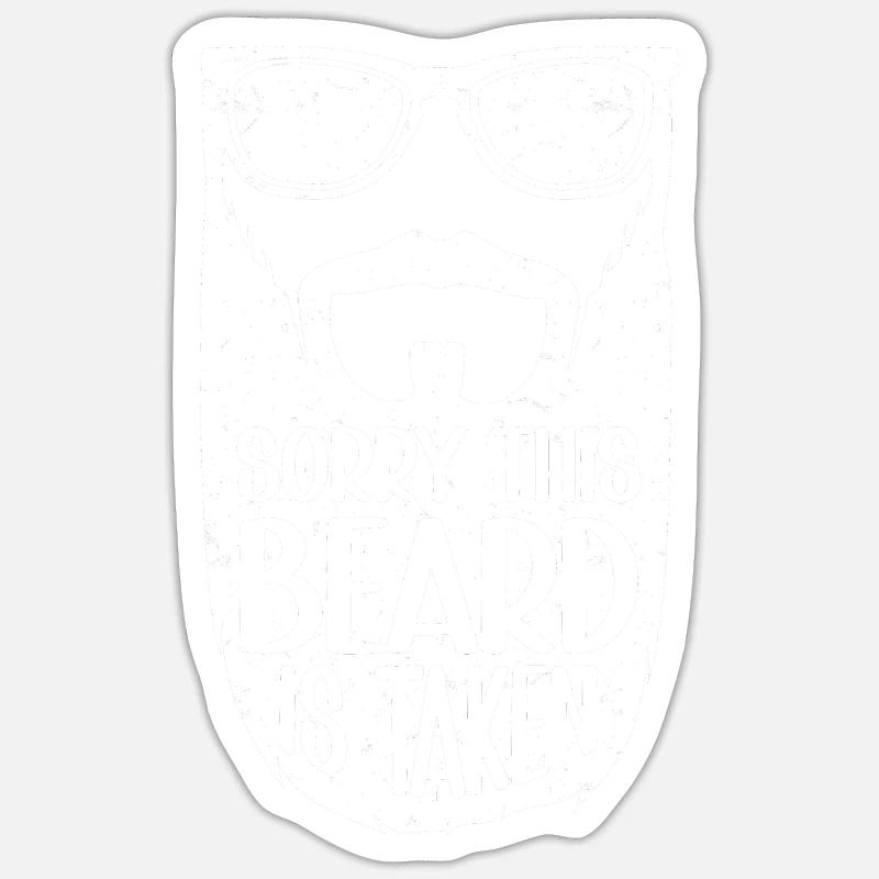 Beard Quote Bearded Men - Sticker Größe S (10 x 10 cm) - Mattweiß