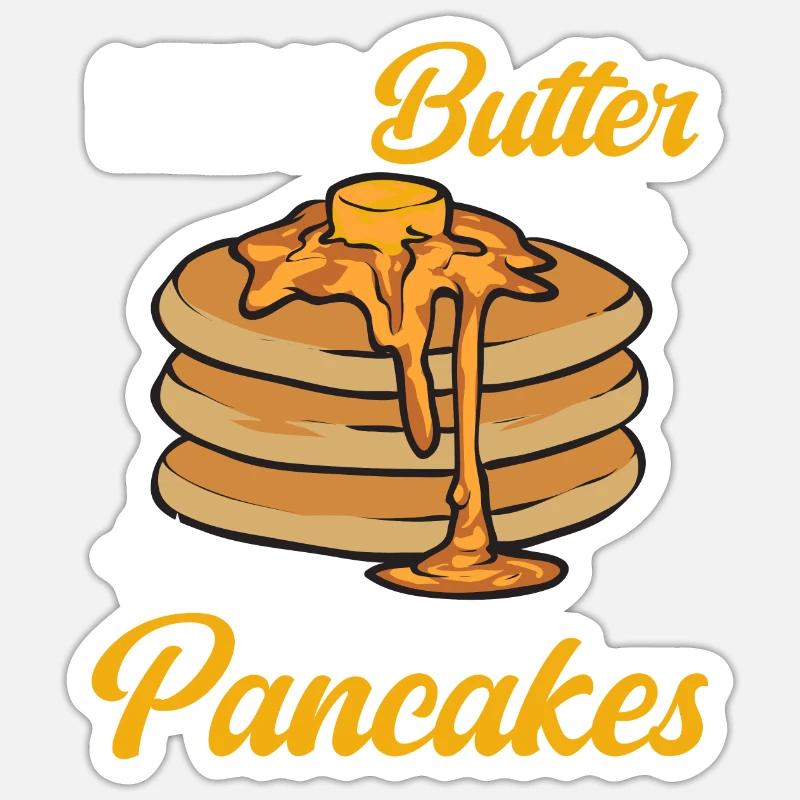 Pancake Breakfast Pancakes - Sticker size S (10 x 10 cm) - white matte