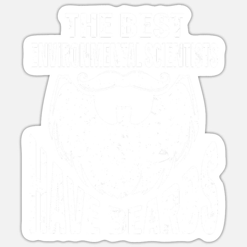 Beard Quote Bearded Men - Sticker size S (10 x 10 cm) - white matte