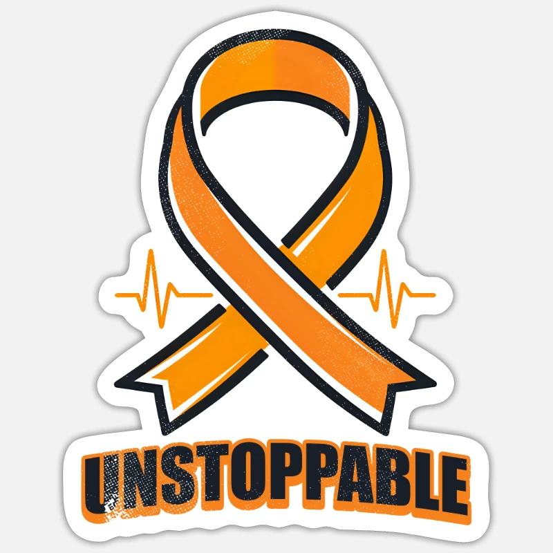 MS Awareness Unstoppable - Sticker size S (10 x 10 cm) - white matte