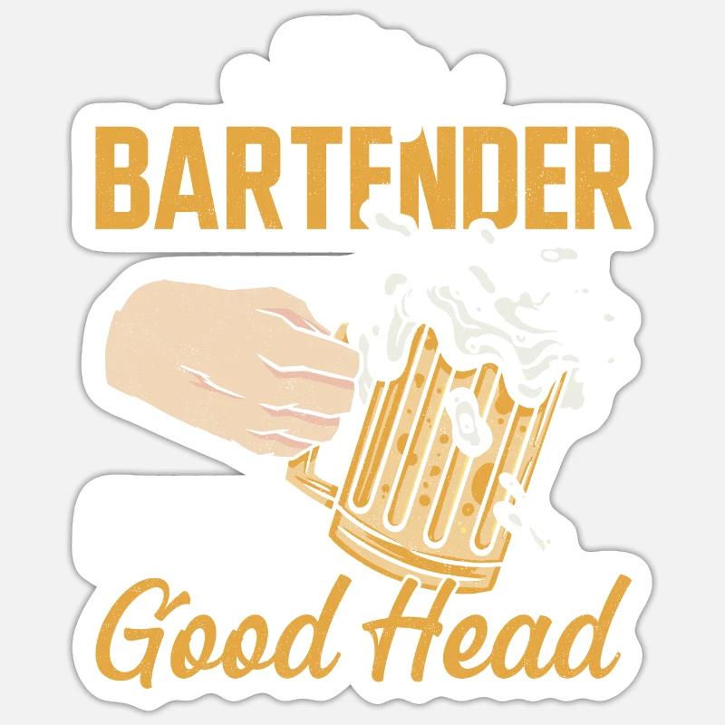Barman Mixologue This - Sticker taille S (10 x 10 cm) - blanc mat