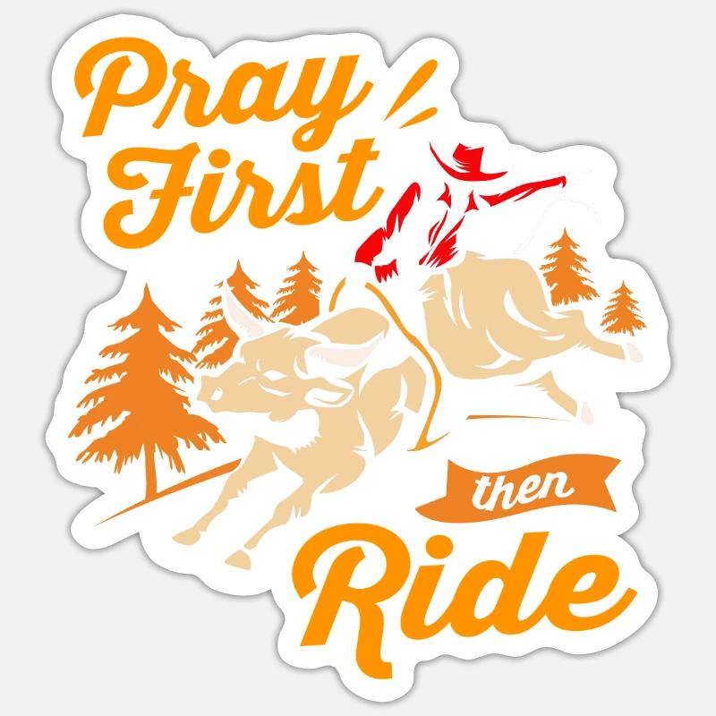 Rodeo - Sticker Größe S (10 x 10 cm) - Mattweiß