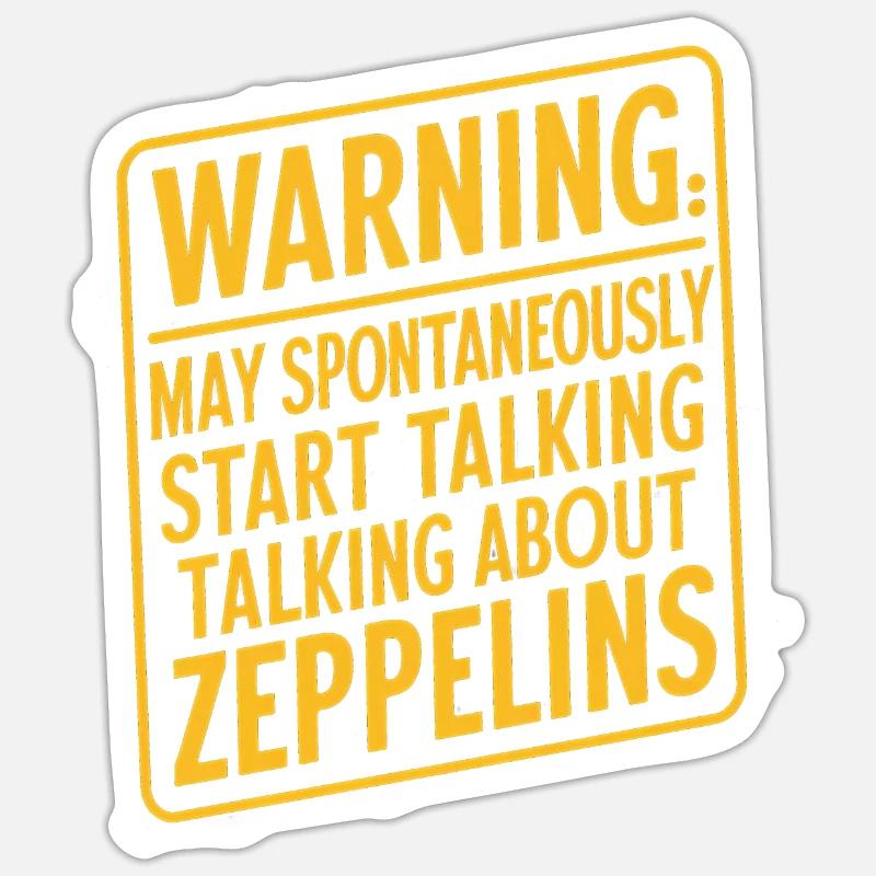 Luftschiff Zeppelin Geschenk Sticker Größe S (10 x 10 cm)