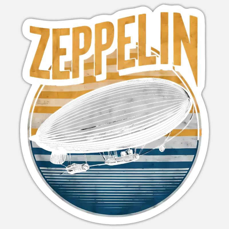 Luftschiff Zeppelin Geschenk Sticker Größe S (10 x 10 cm)