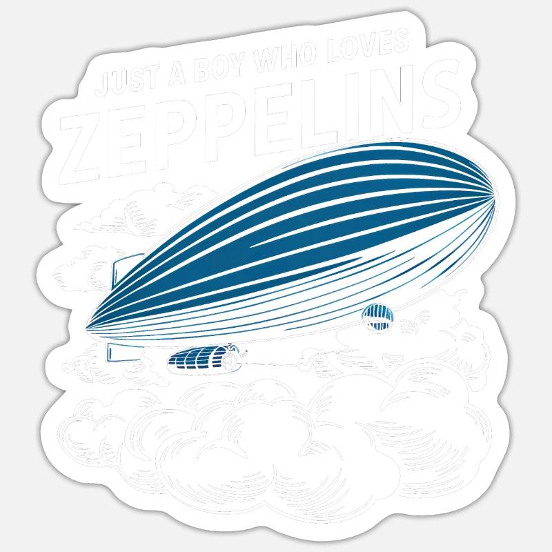 Luftschiff Zeppelin Geschenk Sticker Größe S (10 x 10 cm)