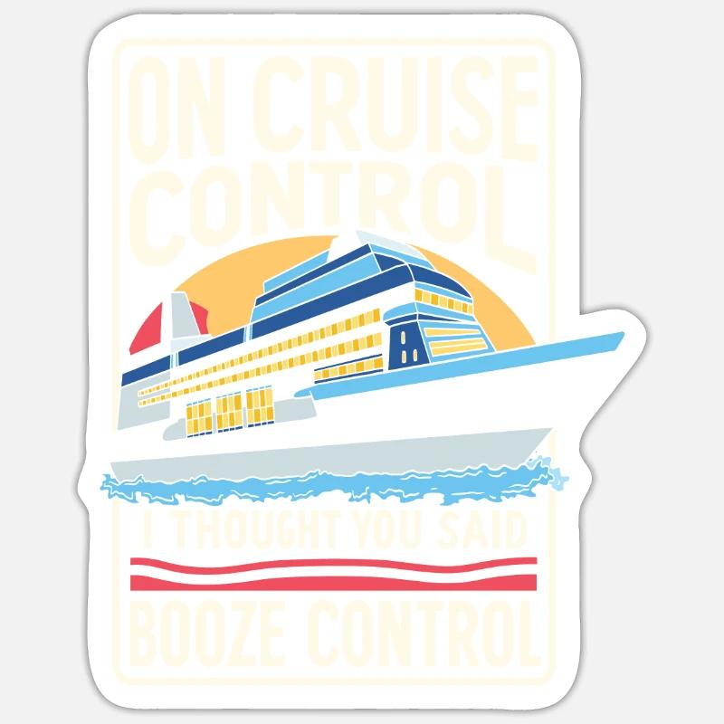 Croisière - Sticker taille S (10 x 10 cm) - blanc mat