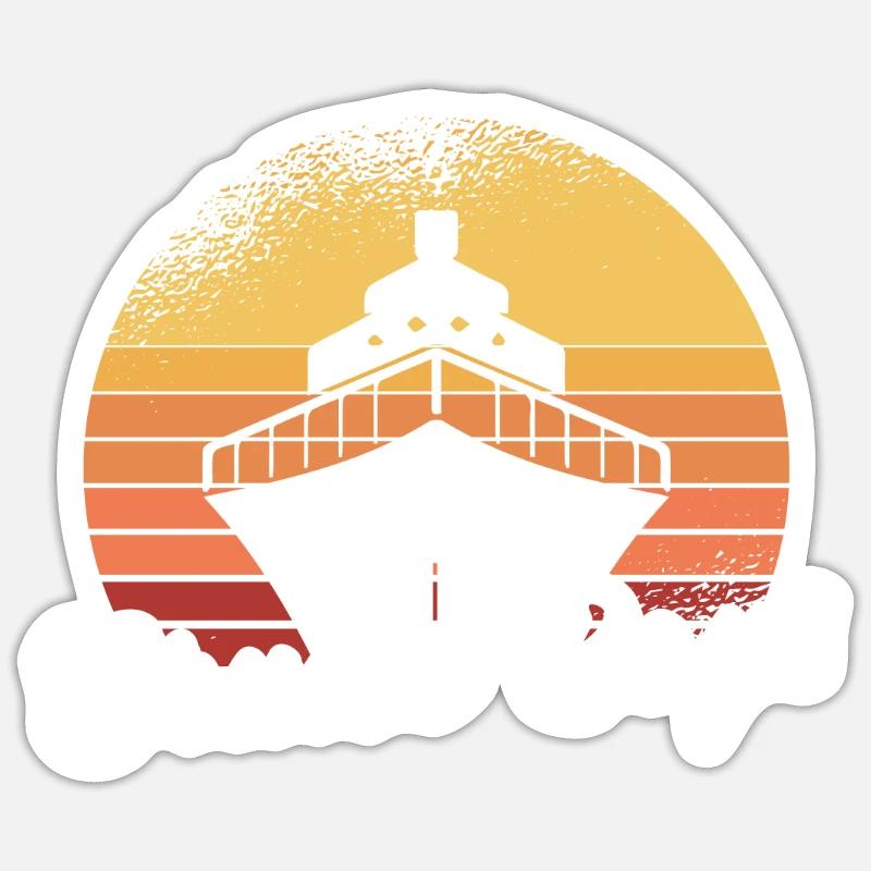 Croisière - Sticker taille S (10 x 10 cm) - blanc mat