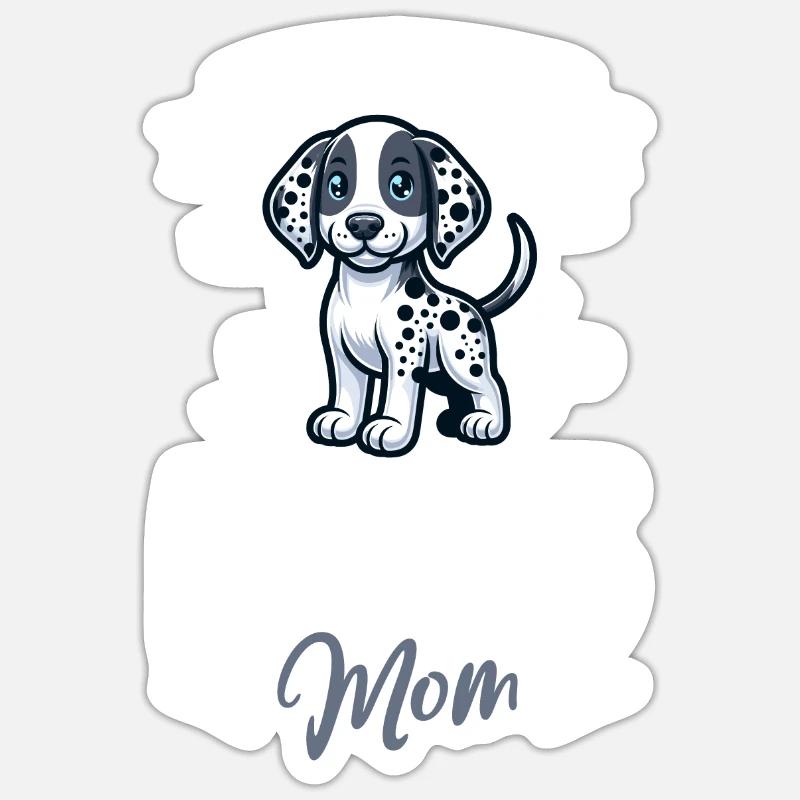American Leopard Hound Mama - Sticker taille S (10 x 10 cm) - blanc mat