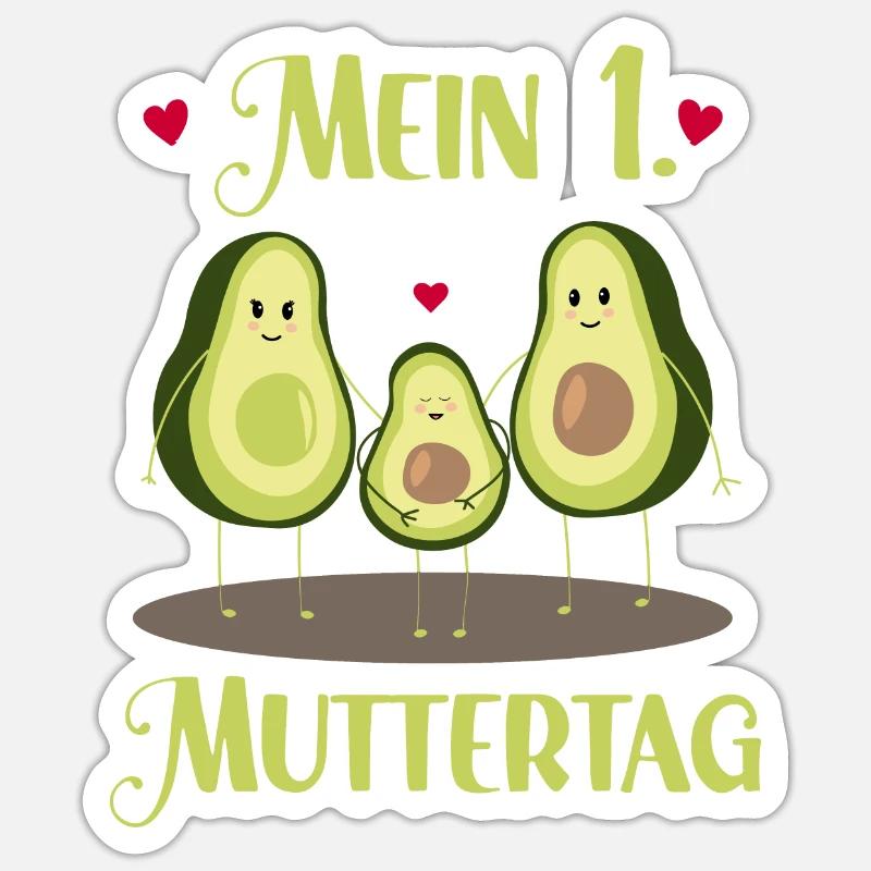 Zukünftige Mutter 1. Muttertag Bald Mama Sticker Größe S (10 x 10 cm)