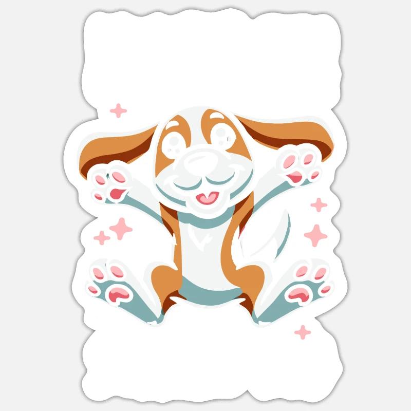 Beagle Wunderschöner Tag Sticker Größe S (10 x 10 cm)