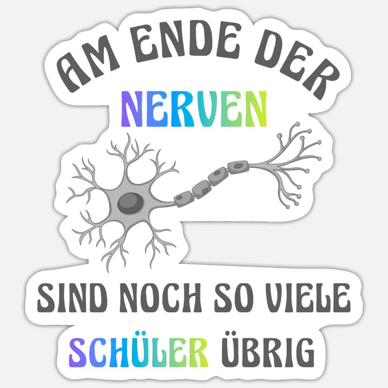 À bout de nerfs - Sticker taille S (10 x 10 cm) - blanc mat