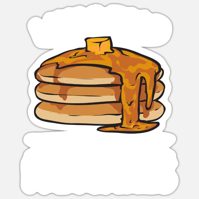 Pancake Breakfast Pancakes - Sticker size S (10 x 10 cm) - white matte
