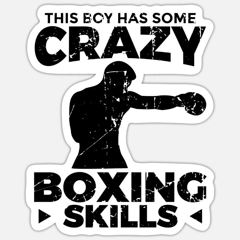 Boxer Junge Sticker Größe S (10 x 10 cm)