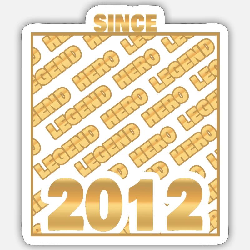 Legend 2012 - Sticker size S (10 x 10 cm) - white matte