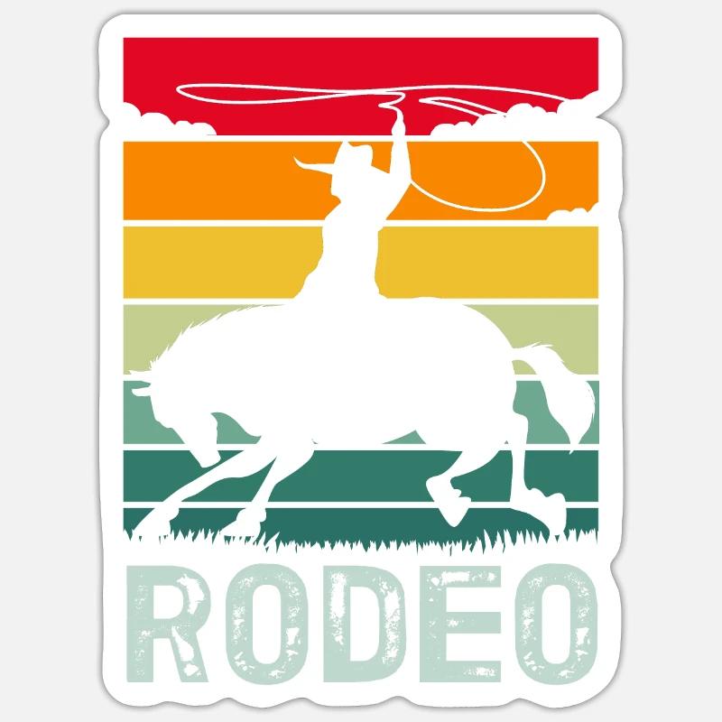 Rodéo - Sticker taille S (10 x 10 cm) - blanc mat
