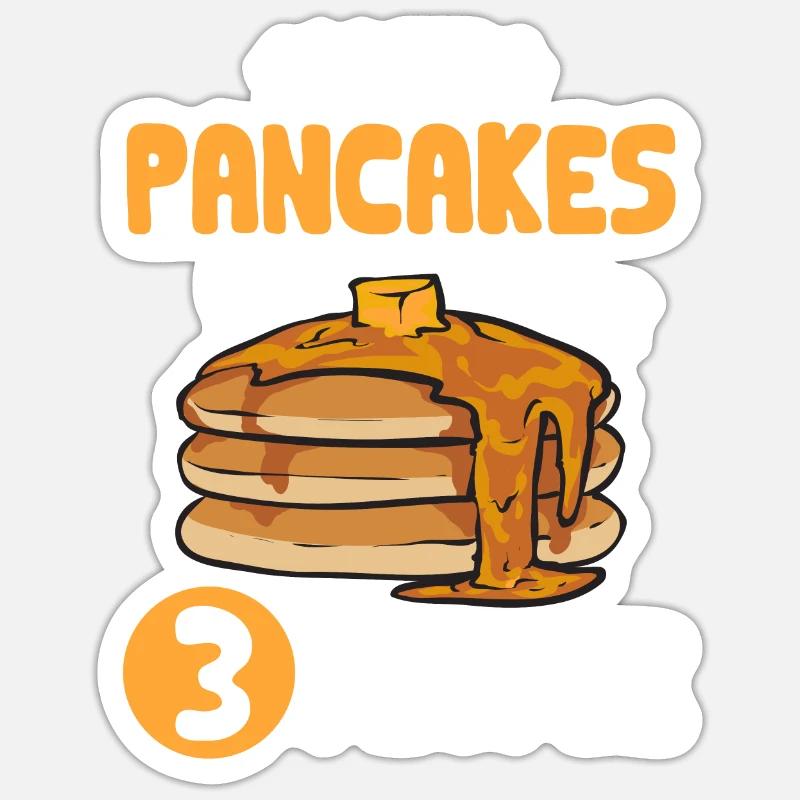 Pancake Breakfast Pancakes - Sticker size S (10 x 10 cm) - white matte