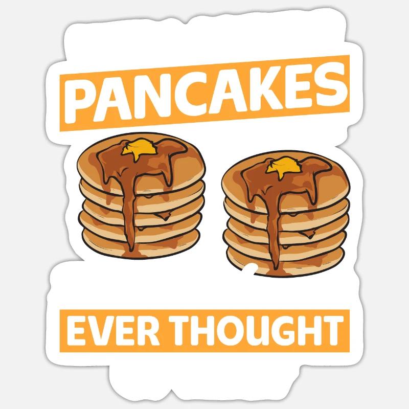 Pancake Breakfast Pancakes - Sticker size S (10 x 10 cm) - white matte