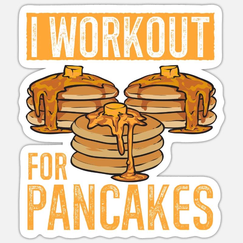 Pancake Breakfast Pancakes - Sticker size S (10 x 10 cm) - white matte