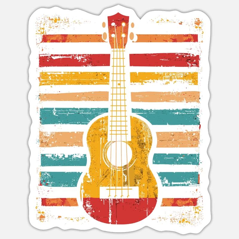 Ukulele Graphics Sticker size S (10 x 10 cm)