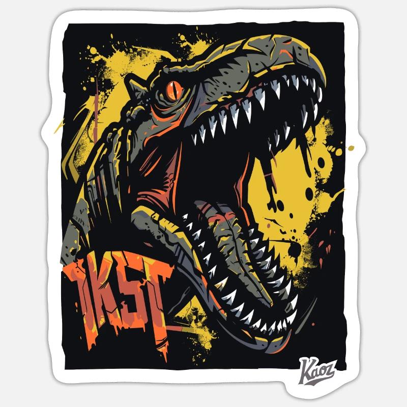 Big Teeth: Ancient Predator Dinosaur Sticker size S (10 x 10 cm)