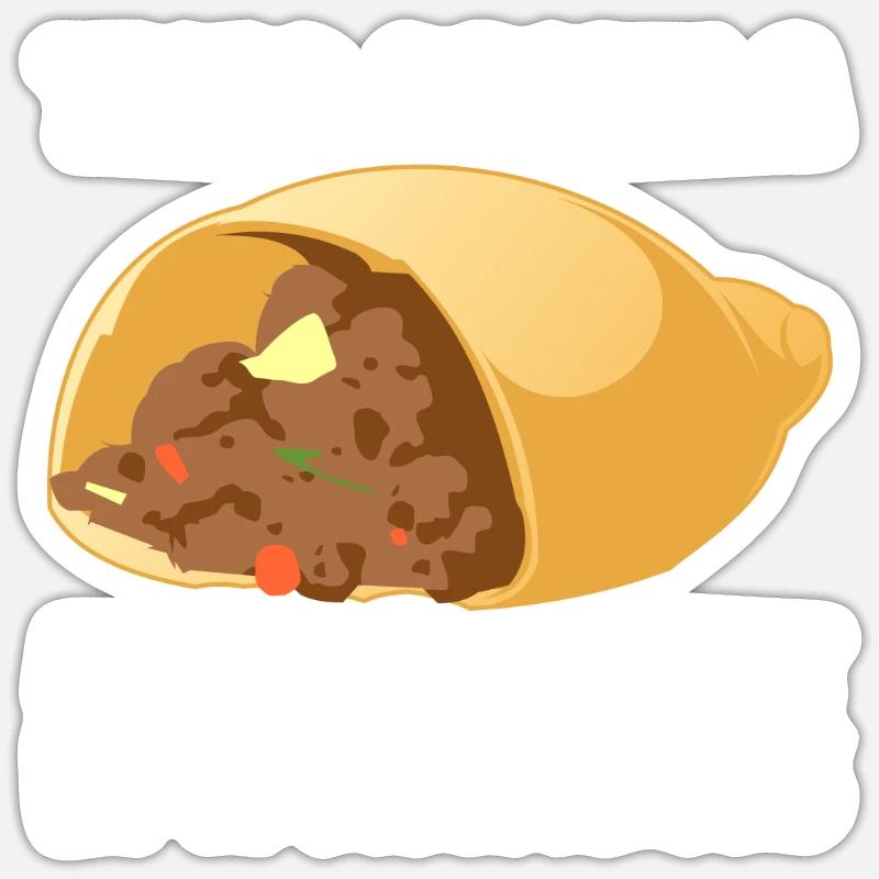 Empanada Spanish Dumpling Mexican Sticker size S (10 x 10 cm)