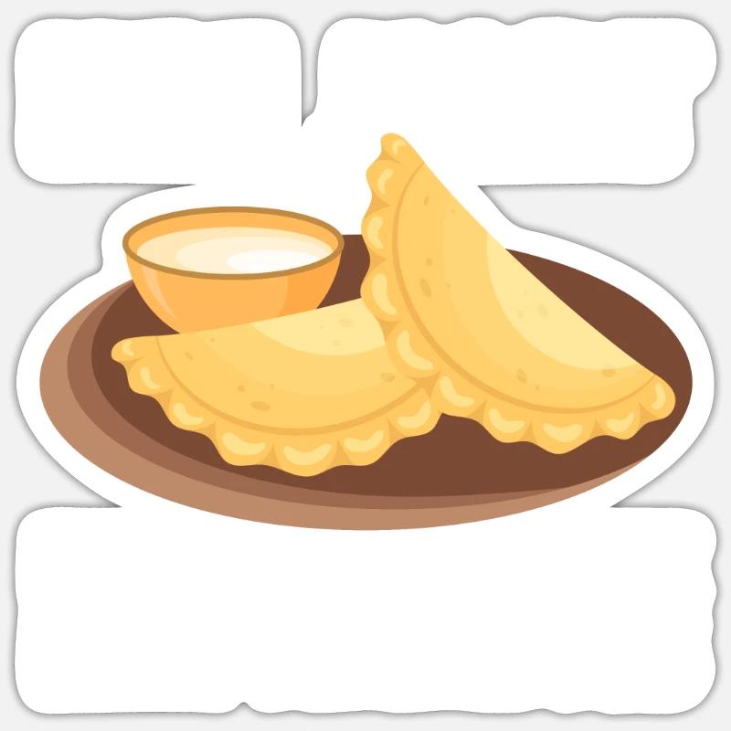 Empanada Spanish Dumpling Mexican Sticker size S (10 x 10 cm)