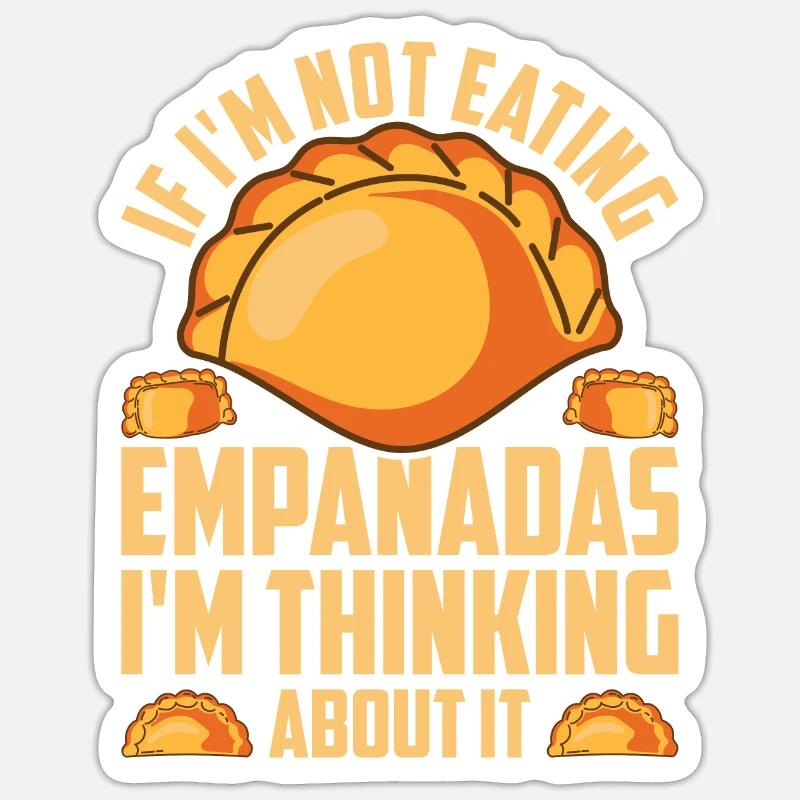 Empanada Dumpling Espagnol Mexicain - Sticker taille S (10 x 10 cm) - blanc mat