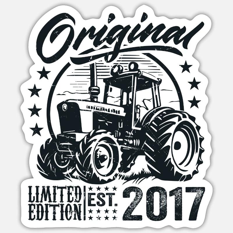 Original 2017 Jubiläum 2017 Farmer Traktor Sticker Größe S (10 x 10 cm)