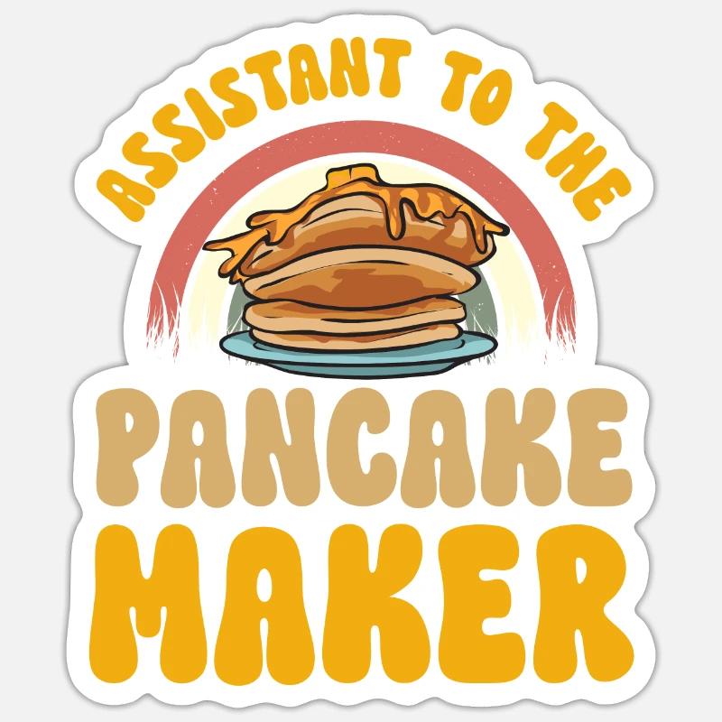 Pancake Breakfast Pancakes - Sticker size S (10 x 10 cm) - white matte