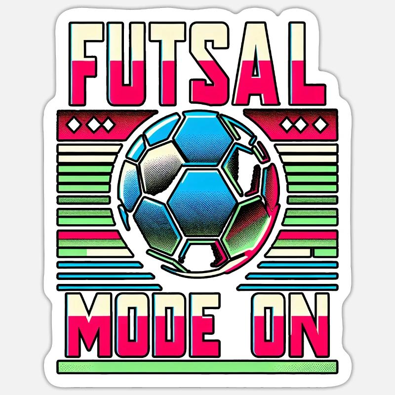 Futsal Mode On 8 - Sticker size S (10 x 10 cm) - white matte