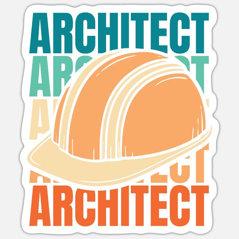 Architecte Architecture Sticker taille S (10 x 10 cm)