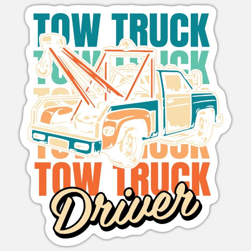 Abschleppdienst Abschlepper Sticker Größe S (10 x 10 cm)