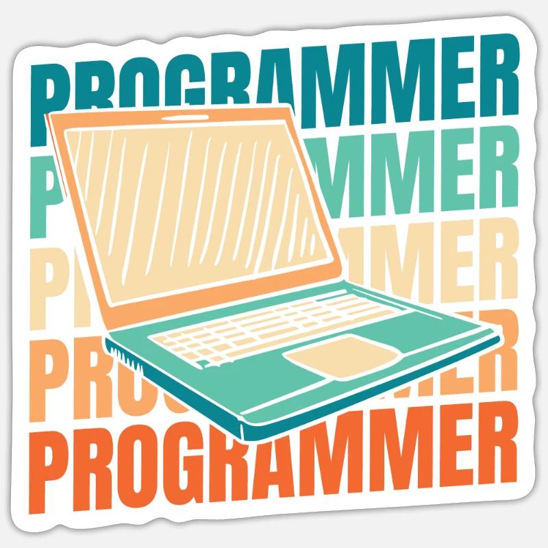 Entwickler Coder Programmierer - Sticker Größe S (10 x 10 cm) - Mattweiß