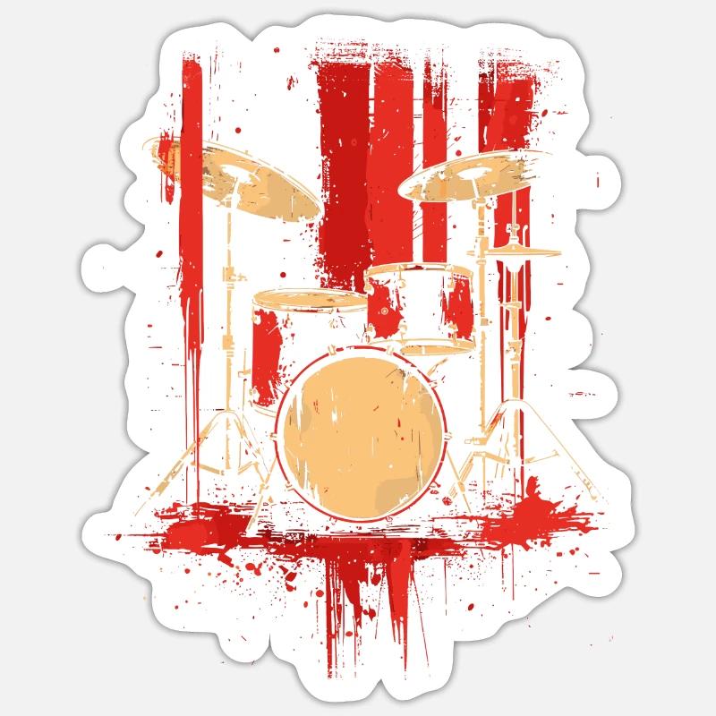 Piège Style Rétro - Sticker taille S (10 x 10 cm) - blanc mat