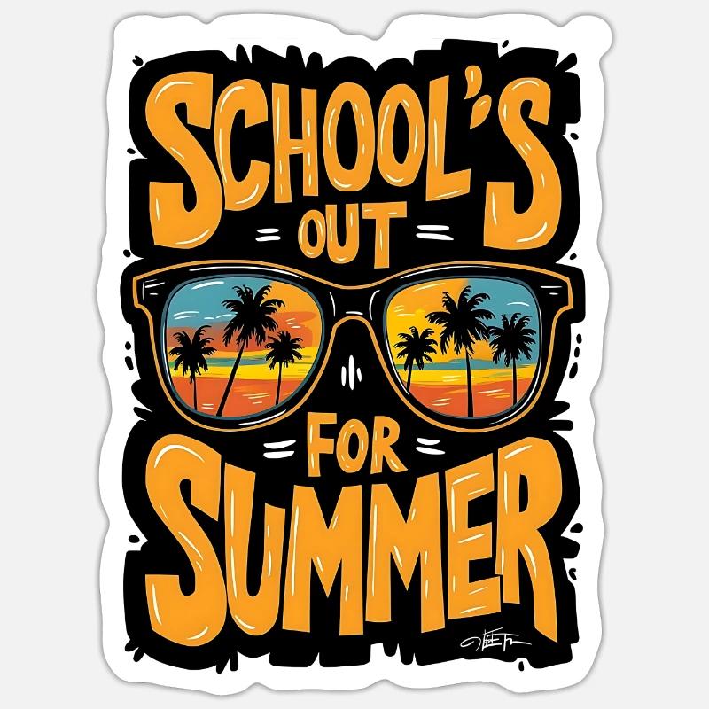 school ready daylight saving time Sticker size S (10 x 10 cm)