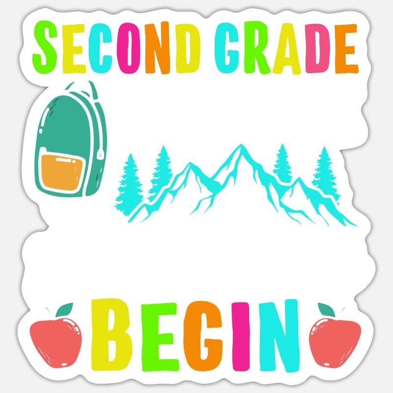 Second Grade Let The Adventure Begin Sticker size S (10 x 10 cm)