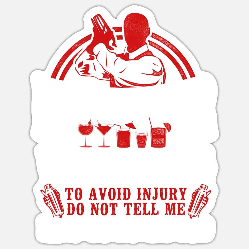 Bartender Mixologist Bartender - Sticker size S (10 x 10 cm) - white matte