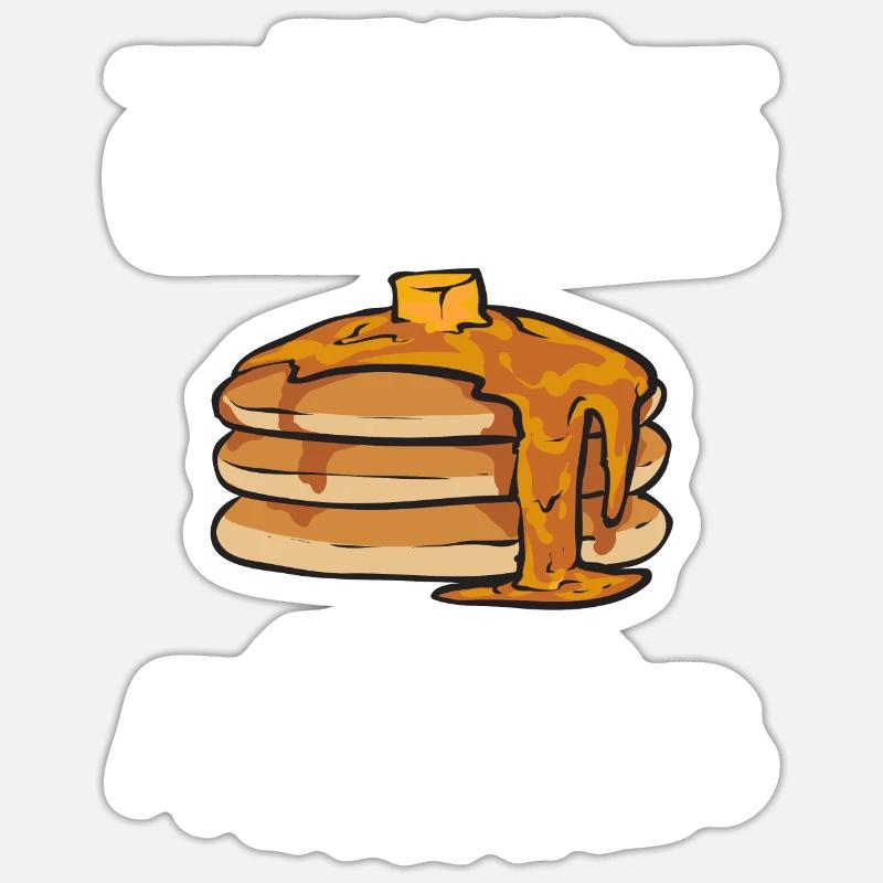 Pancake Breakfast Pancakes - Sticker size S (10 x 10 cm) - white matte