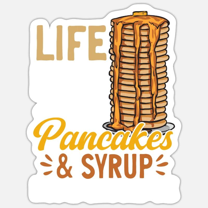 Pancake Breakfast Pancakes - Sticker size S (10 x 10 cm) - white matte