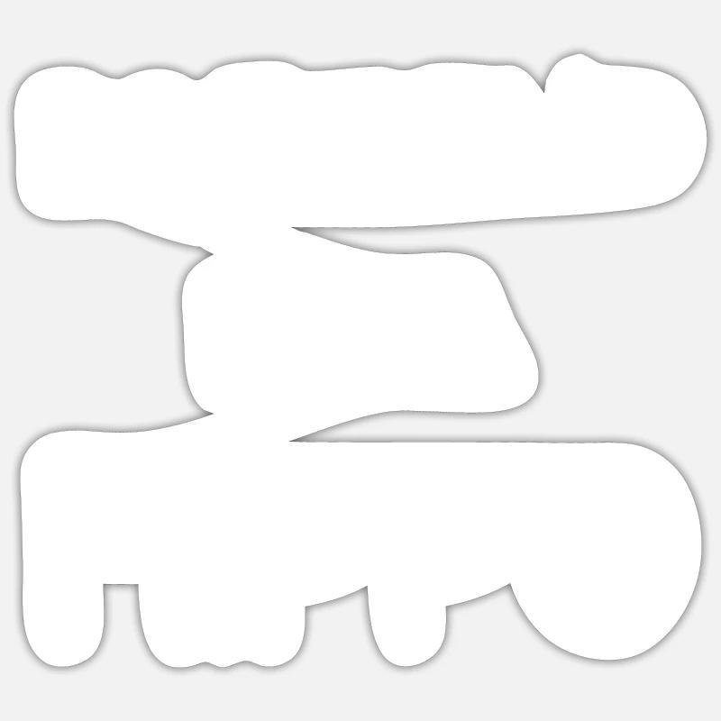 Stell dir vor ich bin ein Hippo Halloween Sticker Größe S (10 x 10 cm)