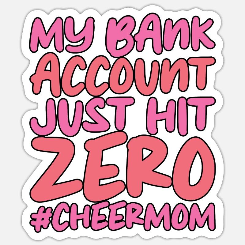 Mon compte bancaire vient de tomber à zéro Sticker taille S (10 x 10 cm)