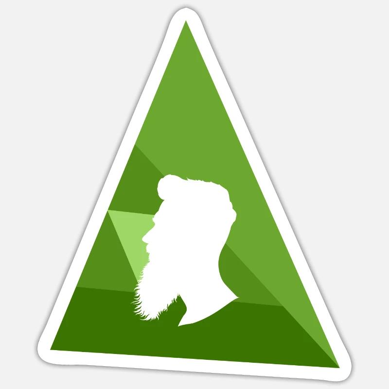 Bart Hipster Sticker Größe S (10 x 10 cm)