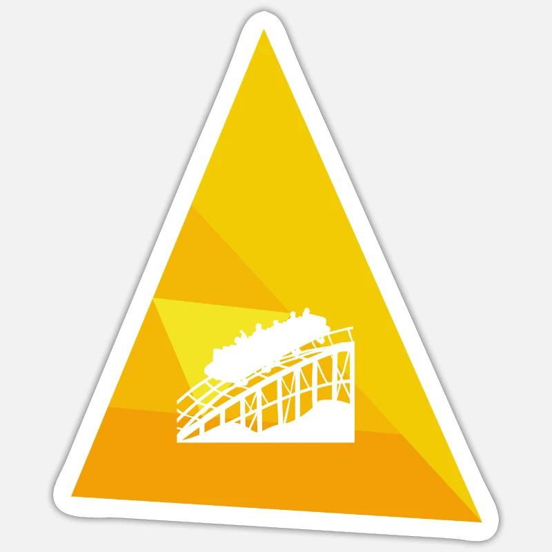 Rummel Achterbahn - Sticker Größe S (10 x 10 cm) - Mattweiß