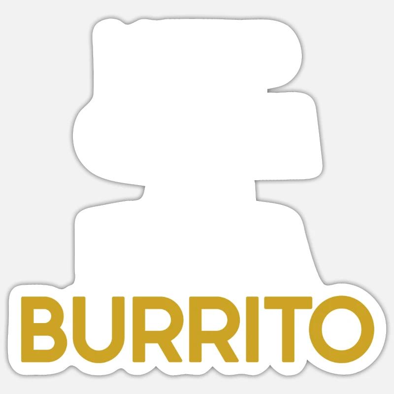 Burrito Gift - Sticker Größe S (10 x 10 cm) - Mattweiß