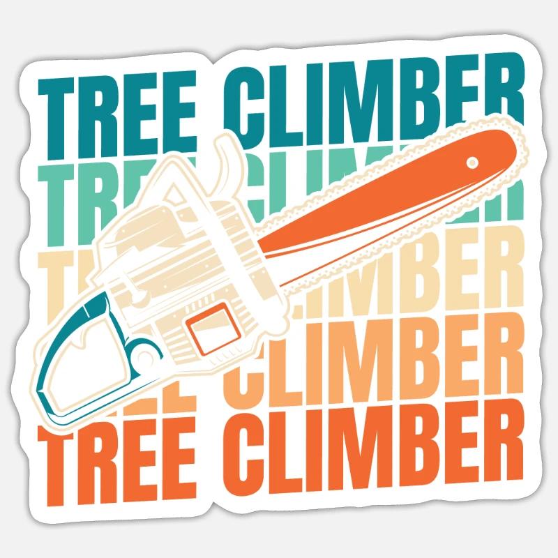 Baumpfleger Baumkletterer Arborist Sticker Größe S (10 x 10 cm)