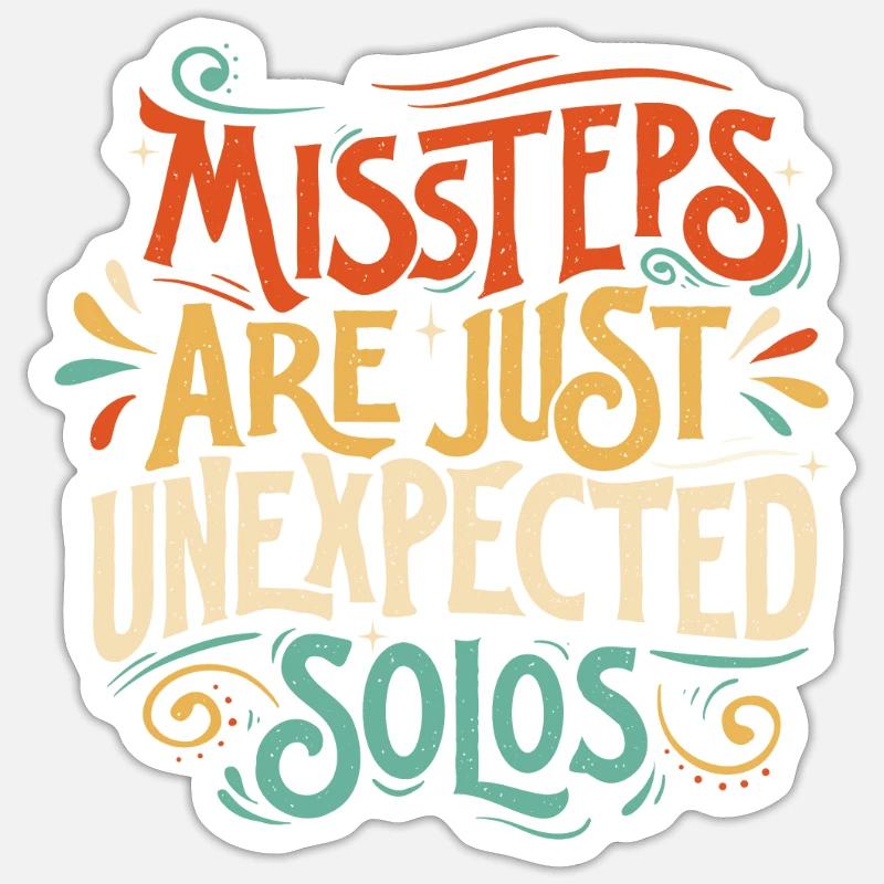Missteps Are Just Unexpected Solos Dance Humor Sticker size S (10 x 10 cm)