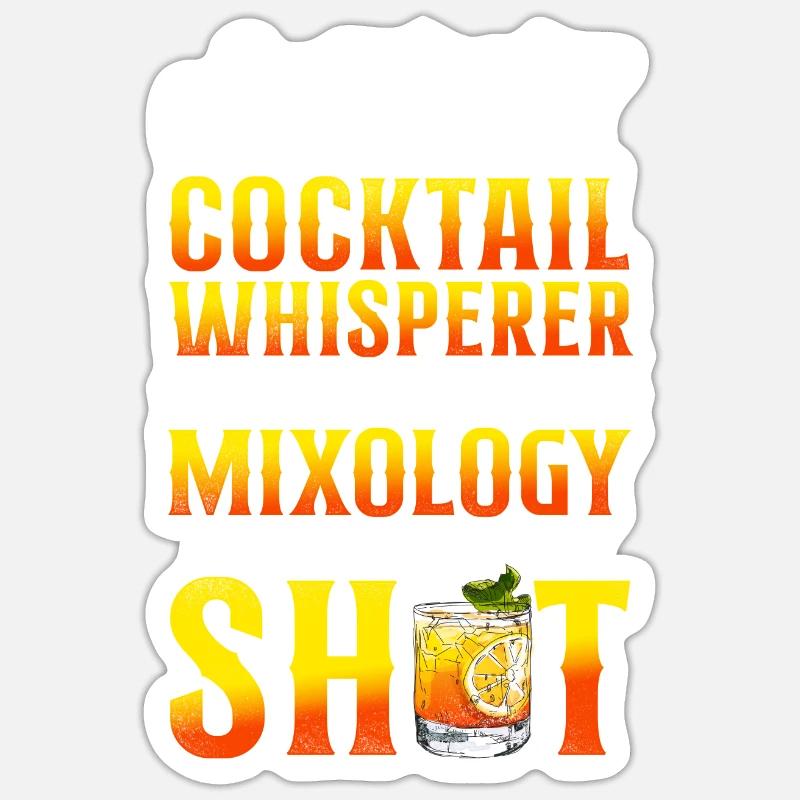 Bartender Mixologist Cocktail - Sticker size S (10 x 10 cm) - white matte