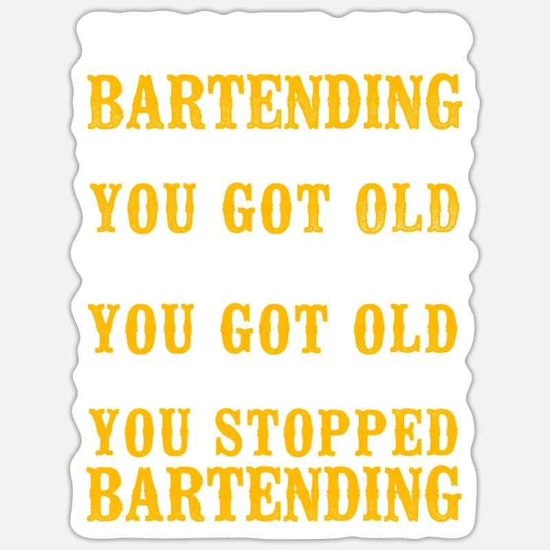 Bartender Mixologist Retired You - Sticker Größe S (10 x 10 cm) - Mattweiß
