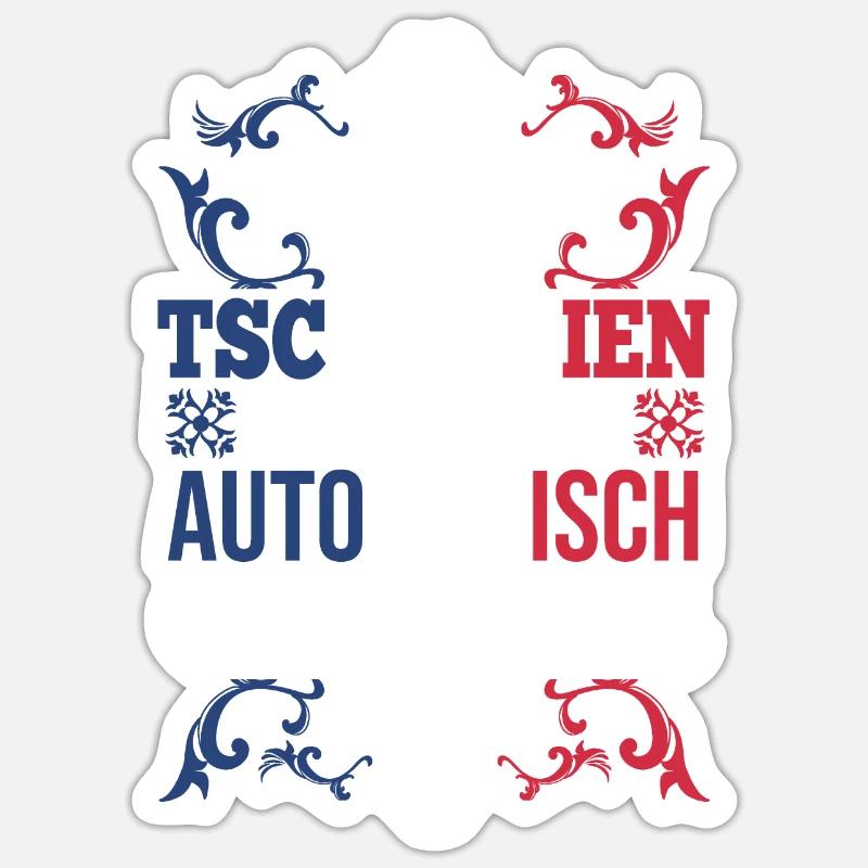 Tchèques République tchèque - Sticker taille S (10 x 10 cm) - blanc mat