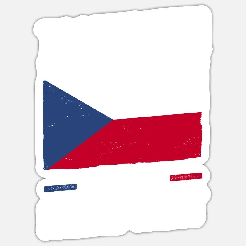 Tchèques République tchèque - Sticker taille S (10 x 10 cm) - blanc mat